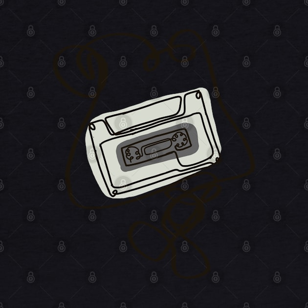 Cassette minimalist line art by SwasRasaily